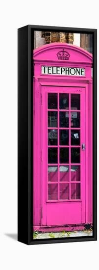 Red Phone Booth painted Pink in London - City of London - UK - England - Photography Door Poster-Philippe Hugonnard-Framed Stretched Canvas