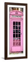 Red Phone Booth painted Pink in London - City of London - UK - England - Photography Door Poster-Philippe Hugonnard-Framed Photographic Print