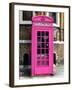 Red Phone Booth painted Pink in London - City of London - UK - England - United Kingdom - Europe-Philippe Hugonnard-Framed Photographic Print