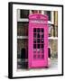 Red Phone Booth painted Pink in London - City of London - UK - England - United Kingdom - Europe-Philippe Hugonnard-Framed Photographic Print