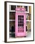 Red Phone Booth painted Pink in London - City of London - UK - England - United Kingdom - Europe-Philippe Hugonnard-Framed Photographic Print