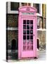 Red Phone Booth painted Pink in London - City of London - UK - England - United Kingdom - Europe-Philippe Hugonnard-Stretched Canvas
