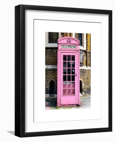 Red Phone Booth painted Pink in London - City of London - UK - England - United Kingdom - Europe-Philippe Hugonnard-Framed Art Print