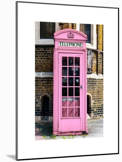 Red Phone Booth painted Pink in London - City of London - UK - England - United Kingdom - Europe-Philippe Hugonnard-Mounted Art Print