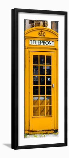 Red Phone Booth painted Yellow in London - City of London - UK - England - Photography Door Poster-Philippe Hugonnard-Framed Photographic Print