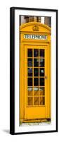 Red Phone Booth painted Yellow in London - City of London - UK - England - Photography Door Poster-Philippe Hugonnard-Framed Premium Photographic Print