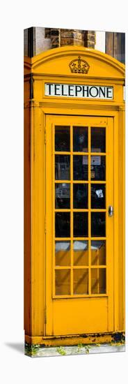 Red Phone Booth painted Yellow in London - City of London - UK - England - Photography Door Poster-Philippe Hugonnard-Stretched Canvas