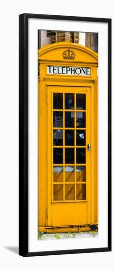 Red Phone Booth painted Yellow in London - City of London - UK - England - Photography Door Poster-Philippe Hugonnard-Framed Photographic Print
