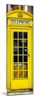 Red Phone Booth painted Yellow in London - City of London - UK - England - Photography Door Poster-Philippe Hugonnard-Mounted Photographic Print