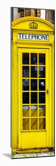 Red Phone Booth painted Yellow in London - City of London - UK - England - Photography Door Poster-Philippe Hugonnard-Mounted Photographic Print