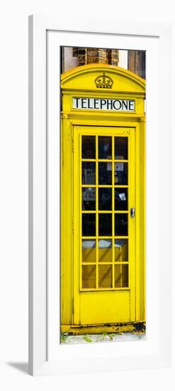 Red Phone Booth painted Yellow in London - City of London - UK - England - Photography Door Poster-Philippe Hugonnard-Framed Photographic Print