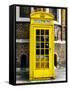 Red Phone Booth painted Yellow in London - City of London - UK - England - United Kingdom - Europe-Philippe Hugonnard-Framed Stretched Canvas