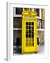 Red Phone Booth painted Yellow in London - City of London - UK - England - United Kingdom - Europe-Philippe Hugonnard-Framed Photographic Print