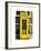 Red Phone Booth painted Yellow in London - City of London - UK - England - United Kingdom - Europe-Philippe Hugonnard-Framed Art Print