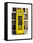 Red Phone Booth painted Yellow in London - City of London - UK - England - United Kingdom - Europe-Philippe Hugonnard-Framed Stretched Canvas