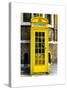 Red Phone Booth painted Yellow in London - City of London - UK - England - United Kingdom - Europe-Philippe Hugonnard-Stretched Canvas