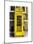 Red Phone Booth painted Yellow in London - City of London - UK - England - United Kingdom - Europe-Philippe Hugonnard-Mounted Art Print