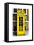 Red Phone Booth painted Yellow in London - City of London - UK - England - United Kingdom - Europe-Philippe Hugonnard-Framed Stretched Canvas