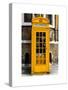 Red Phone Booth painted Yellow in London - City of London - UK - England - United Kingdom - Europe-Philippe Hugonnard-Stretched Canvas