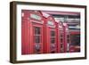 Red phone boxes, London, England, UK-Jon Arnold-Framed Photographic Print