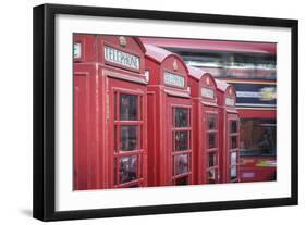 Red phone boxes, London, England, UK-Jon Arnold-Framed Photographic Print