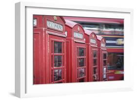 Red phone boxes, London, England, UK-Jon Arnold-Framed Photographic Print