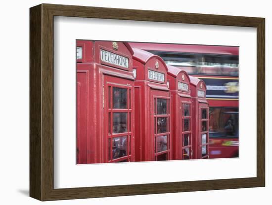 Red phone boxes, London, England, UK-Jon Arnold-Framed Photographic Print