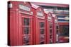 Red phone boxes, London, England, UK-Jon Arnold-Stretched Canvas