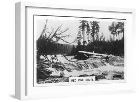 Red Pine Chute, Canada, C1920s-null-Framed Giclee Print