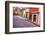 Red Pink Colorful Houses Narrow Street, Guanajuato, Mexico-William Perry-Framed Photographic Print