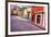 Red Pink Colorful Houses Narrow Street, Guanajuato, Mexico-William Perry-Framed Premium Photographic Print