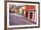 Red Pink Colorful Houses Narrow Street, Guanajuato, Mexico-William Perry-Framed Premium Photographic Print