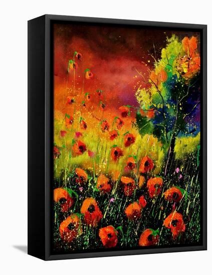 Red Poppies 451130-Pol Ledent-Framed Stretched Canvas