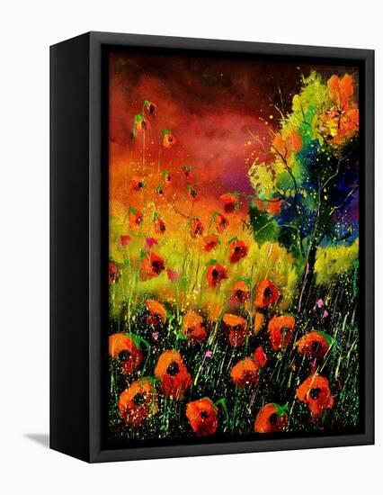 Red Poppies 451130-Pol Ledent-Framed Stretched Canvas