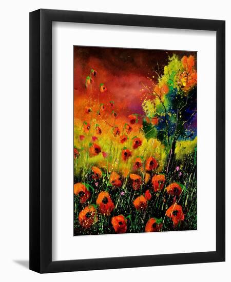 Red Poppies 451130-Pol Ledent-Framed Art Print