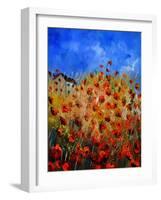 Red Poppies 562111-Pol Ledent-Framed Art Print