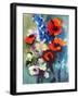 Red Poppies and Delphinium-Franz Aumueller-Framed Art Print