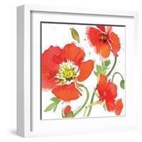 Red Poppies II-Julie Paton-Framed Art Print