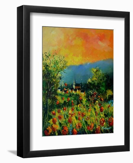 Red Poppies in Houyet-Pol Ledent-Framed Art Print