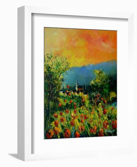 Red Poppies in Houyet-Pol Ledent-Framed Art Print