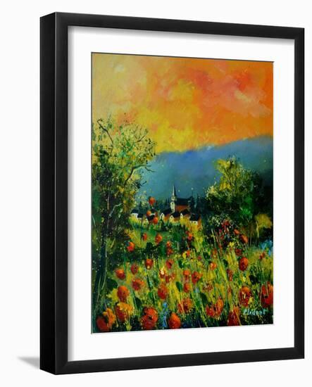 Red Poppies in Houyet-Pol Ledent-Framed Art Print