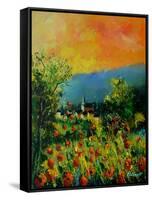 Red Poppies in Houyet-Pol Ledent-Framed Stretched Canvas