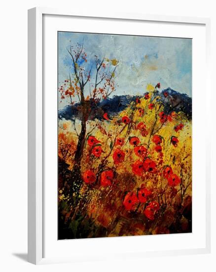 Red Poppies in Provence 45-Pol Ledent-Framed Art Print