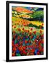 Red poppies in Tuscany (Italy)-Pol Ledent-Framed Art Print