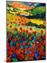 Red poppies in Tuscany (Italy)-Pol Ledent-Mounted Art Print