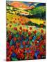 Red poppies in Tuscany (Italy)-Pol Ledent-Mounted Art Print