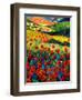 Red poppies in Tuscany (Italy)-Pol Ledent-Framed Art Print