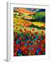 Red poppies in Tuscany (Italy)-Pol Ledent-Framed Art Print