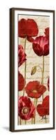 Red Poppies Panel II-Patricia Pinto-Framed Premium Giclee Print