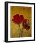 Red Poppies with Yellow Butterfly-Cherie Roe Dirksen-Framed Giclee Print